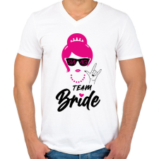PRINTFASHION Team Bride 3 - Férfi V-nyakú póló - Fehér férfi póló