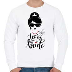 PRINTFASHION Team Bride - Férfi pulóver - Fehér