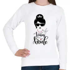 PRINTFASHION Team Bride - Női pulóver - Fehér női pulóver, kardigán