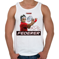 PRINTFASHION Team Federer - Férfi atléta - Fehér