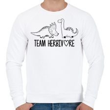 PRINTFASHION Team herbivore - Férfi pulóver - Fehér férfi pulóver, kardigán