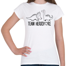 PRINTFASHION Team herbivore - Női póló - Fehér