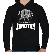 PRINTFASHION Team Jimothy fehér - Férfi kapucnis pulóver - Fekete férfi pulóver, kardigán