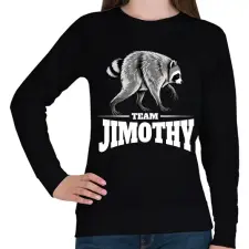 PRINTFASHION Team Jimothy fehér - Női pulóver - Fekete női pulóver, kardigán