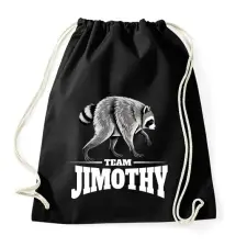 PRINTFASHION Team Jimothy fehér - Sportzsák, Tornazsák - Fekete tornazsák