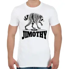 PRINTFASHION Team Jimothy fekete - Férfi póló - Fehér férfi póló