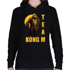 PRINTFASHION TEAM KONG - Női kapucnis pulóver - Fekete