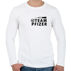 PRINTFASHION Team Pfizer - Férfi hosszú ujjú póló - Fehér
