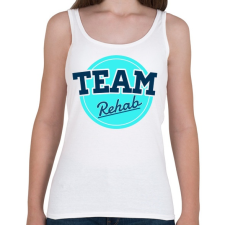 PRINTFASHION TEAM Rehab Blue - Női atléta - Fehér női trikó