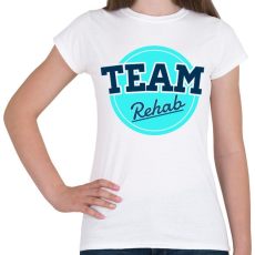 PRINTFASHION TEAM Rehab Blue - Női póló - Fehér