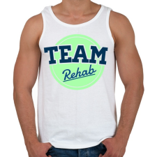 PRINTFASHION TEAM Rehab Green - Férfi atléta - Fehér atléta, trikó