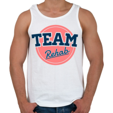 PRINTFASHION TEAM Rehab Red - Férfi atléta - Fehér