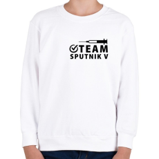 PRINTFASHION Team Sputnik V - Gyerek pulóver - Fehér