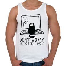 PRINTFASHION Tech support  - Férfi atléta - Fehér