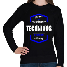 PRINTFASHION Technikus prémium minőség - Női pulóver - Fekete