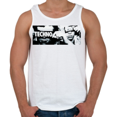 PRINTFASHION Techno - Férfi atléta - Fehér