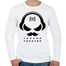PRINTFASHION Techno forever - DJ - Férfi hosszú ujjú póló - Fehér férfi póló