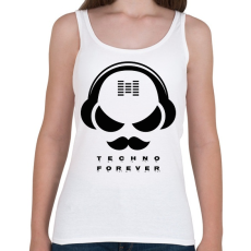 PRINTFASHION Techno forever - DJ - Női atléta - Fehér