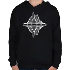 PRINTFASHION Techno - Hanghegyek - Gyerek kapucnis pulóver - Fekete gyerek pulóver, kardigán
