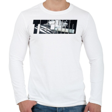 PRINTFASHION Techno Life - Férfi hosszú ujjú póló - Fehér férfi póló