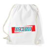 PRINTFASHION Techno logó - Sportzsák, Tornazsák - Fehér