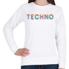 PRINTFASHION Techno - Női pulóver - Fehér
