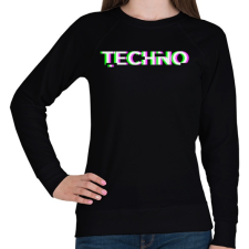 PRINTFASHION Techno - Női pulóver - Fekete női pulóver, kardigán