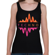 PRINTFASHION Techno - Színes - Női atléta - Fekete női trikó