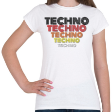PRINTFASHION Techno, Techno - Női póló - Fehér