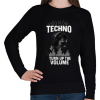 PRINTFASHION Techno - turn up the volume - Női pulóver - Fekete