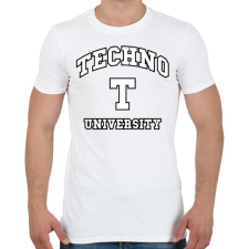 PRINTFASHION Techno University - Férfi póló - Fehér férfi póló