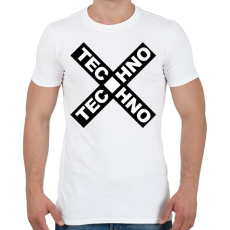 PRINTFASHION TECHNO X - Férfi póló - Fehér