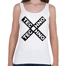 PRINTFASHION TECHNO X - Női atléta - Fehér női trikó