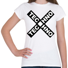 PRINTFASHION TECHNO X - Női póló - Fehér női póló