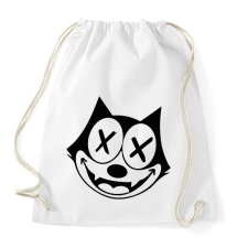 PRINTFASHION TechnoCat - Sportzsák, Tornazsák - Fehér tornazsák