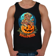 PRINTFASHION Teddy maci halloween - Férfi atléta - Fekete