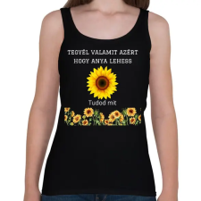 PRINTFASHION Tegyél valamit azért hogy anya lehess - Női atléta - Fekete női trikó
