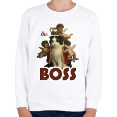 PRINTFASHION Teh boss - Cat - Gyerek pulóver - Fehér