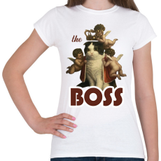 PRINTFASHION Teh boss - Cat - Női póló - Fehér