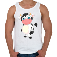 PRINTFASHION Tehén  - Férfi atléta - Fehér