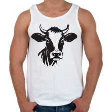 PRINTFASHION Tehén  - Férfi atléta - Fehér atléta, trikó