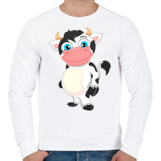 PRINTFASHION Tehén  - Férfi pulóver - Fehér