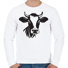 PRINTFASHION Tehén  - Férfi pulóver - Fehér