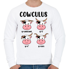 PRINTFASHION Tehén függvények - Férfi pulóver - Fehér férfi pulóver, kardigán