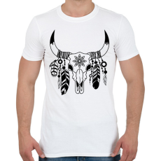PRINTFASHION tehén koponya - Férfi póló - Fehér