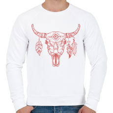 PRINTFASHION tehén koponya - Férfi pulóver - Fehér