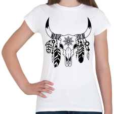 PRINTFASHION tehén koponya - Női póló - Fehér női póló