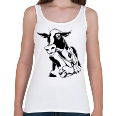 PRINTFASHION tehén - Női atléta - Fehér