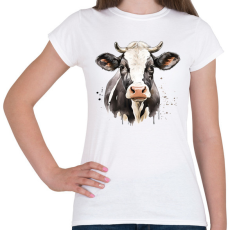 PRINTFASHION Tehén  - Női póló - Fehér