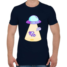 PRINTFASHION Tehén rablás - Férfi póló - Sötétkék férfi póló
